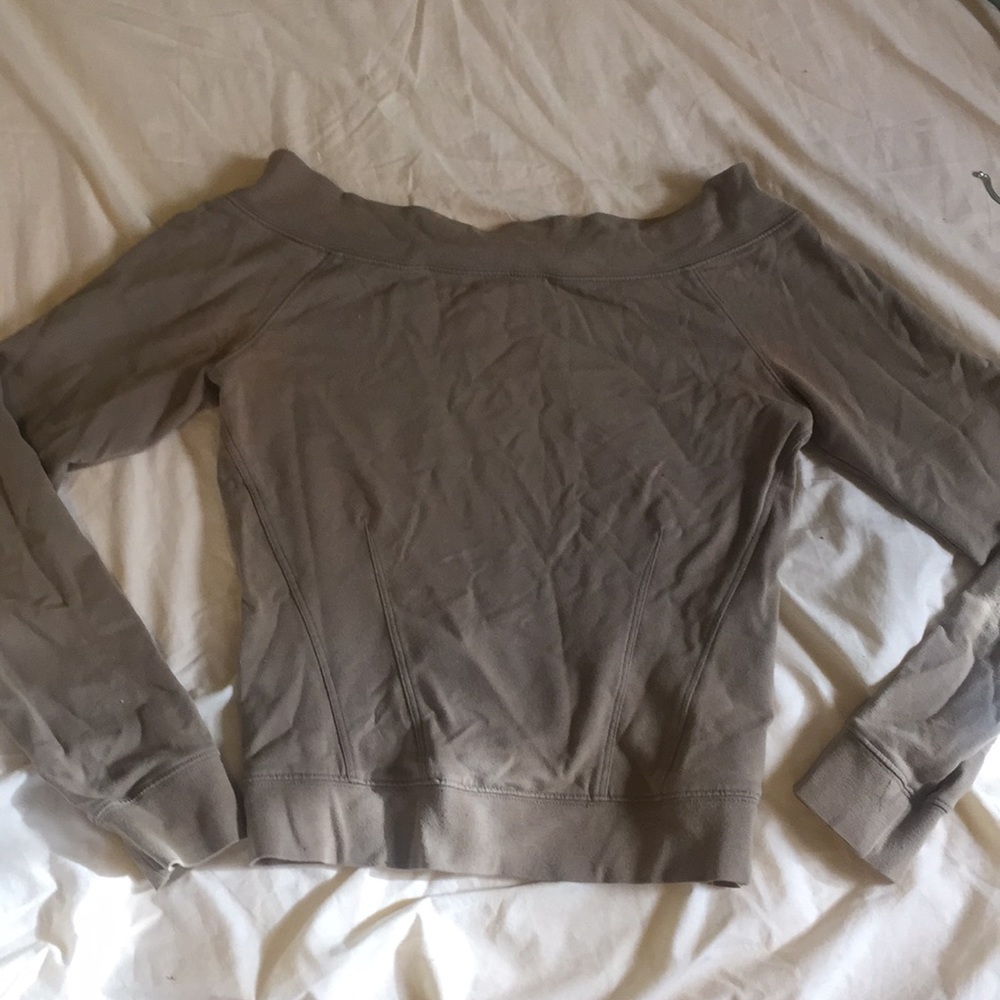 Over the shoulder long sleeve top